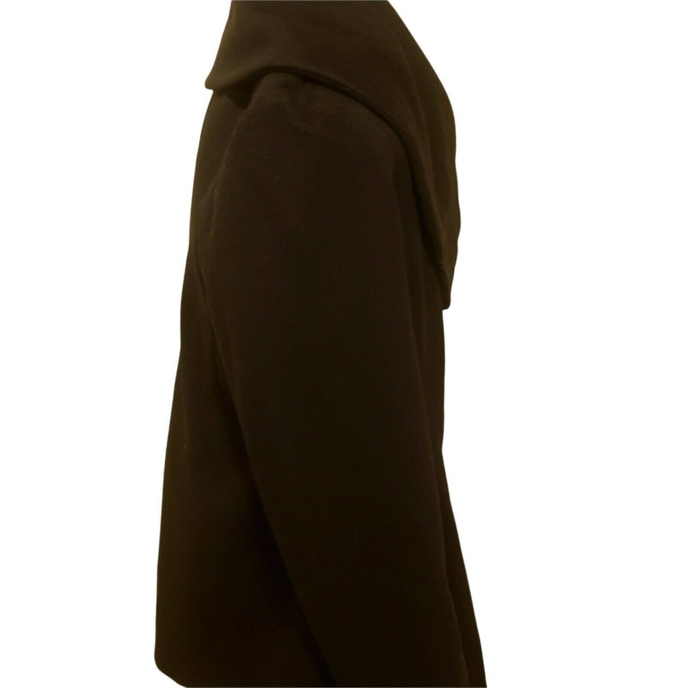 Saks Fifth Avenue Women's Wool Coat - Size 16, Black, oversized Collar - Picture 6 of 11